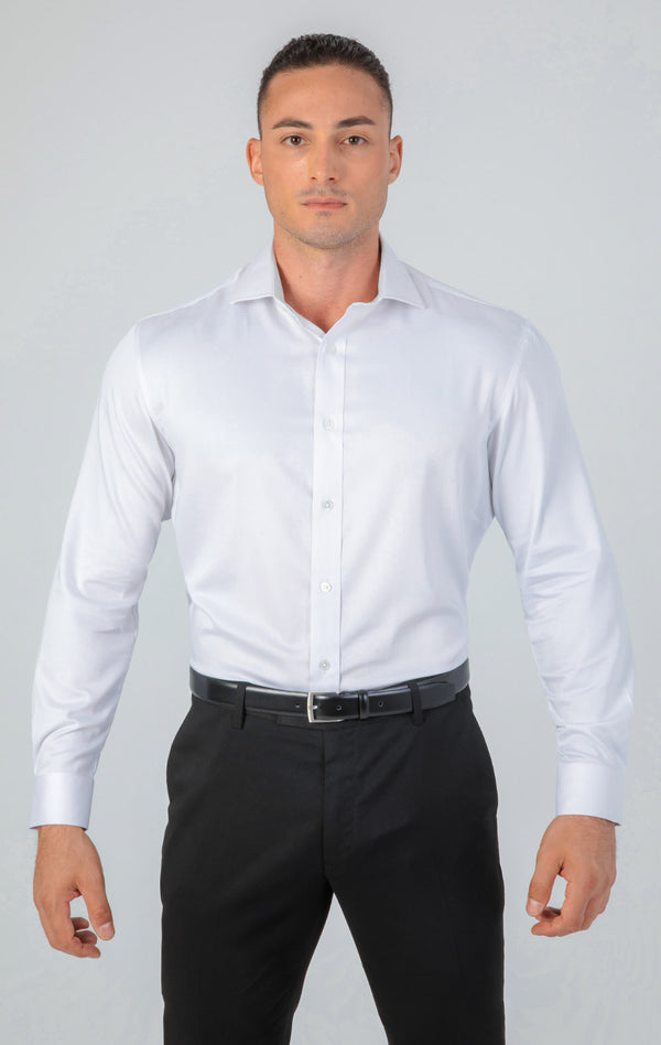 VFIT5 Long Sleeve Cotton Shirts : White