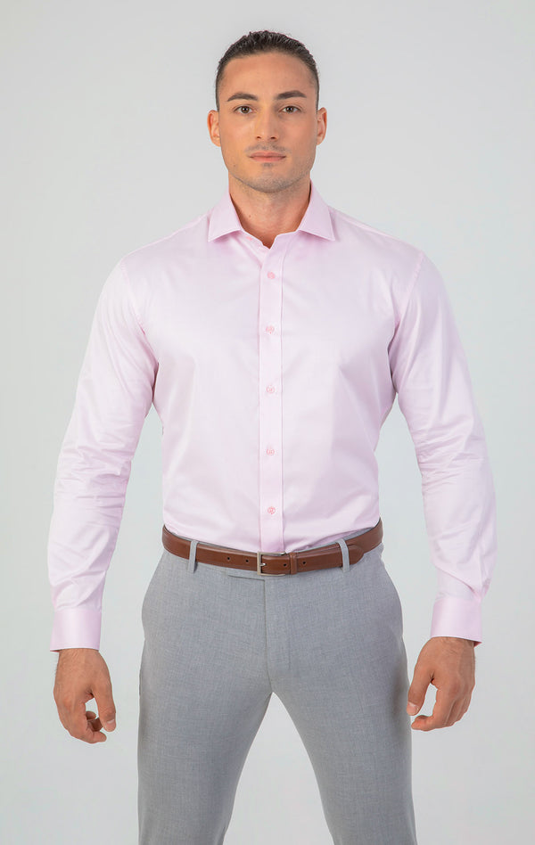 VFIT5 Long Sleeve Cotton Shirts : Pink