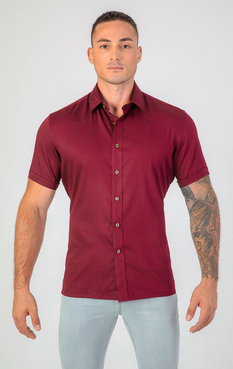 VFIT5 Short Sleeve Bamboo Shirts : Red