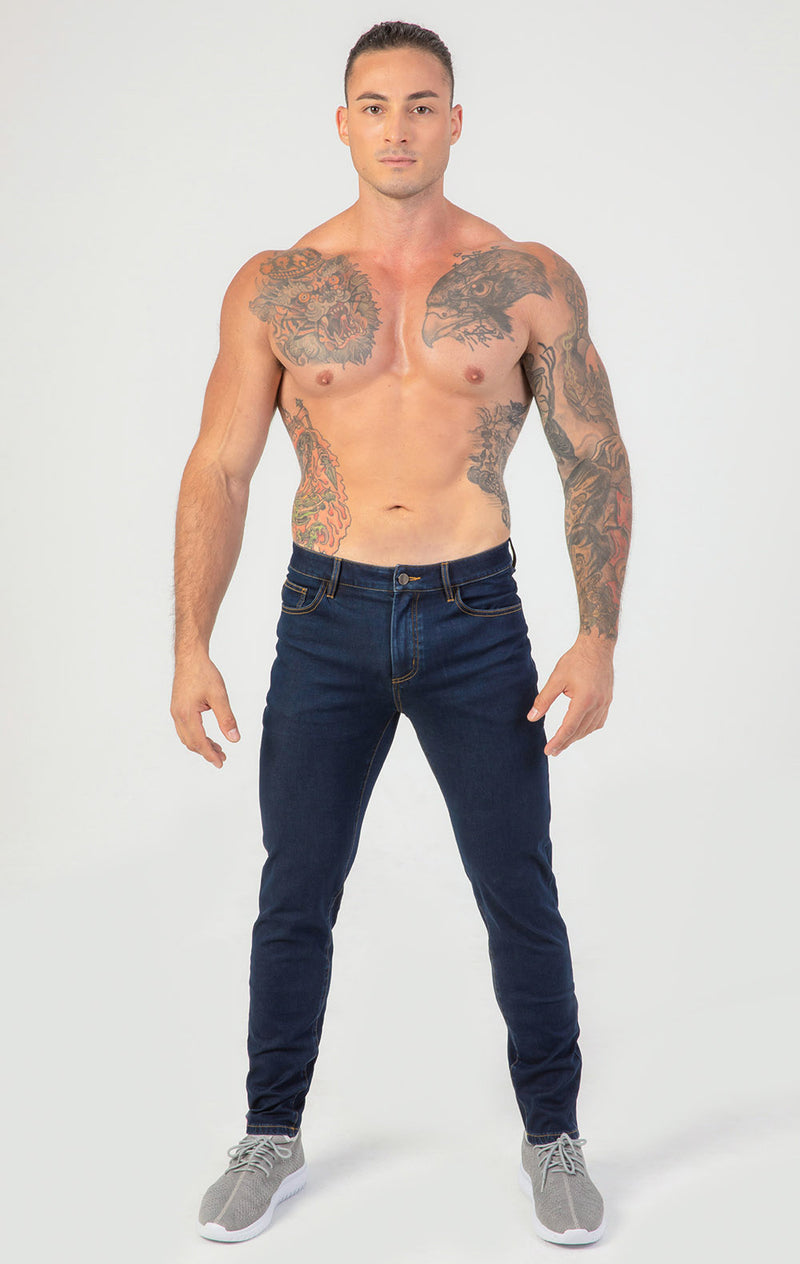 Contour Fit Jeans : Dark Blue