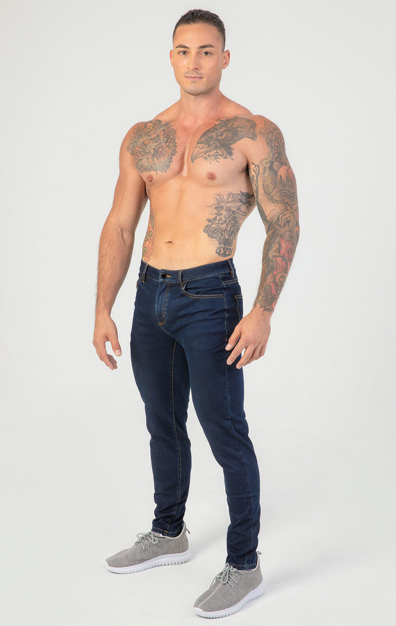 Contour Fit Jeans : Dark Blue