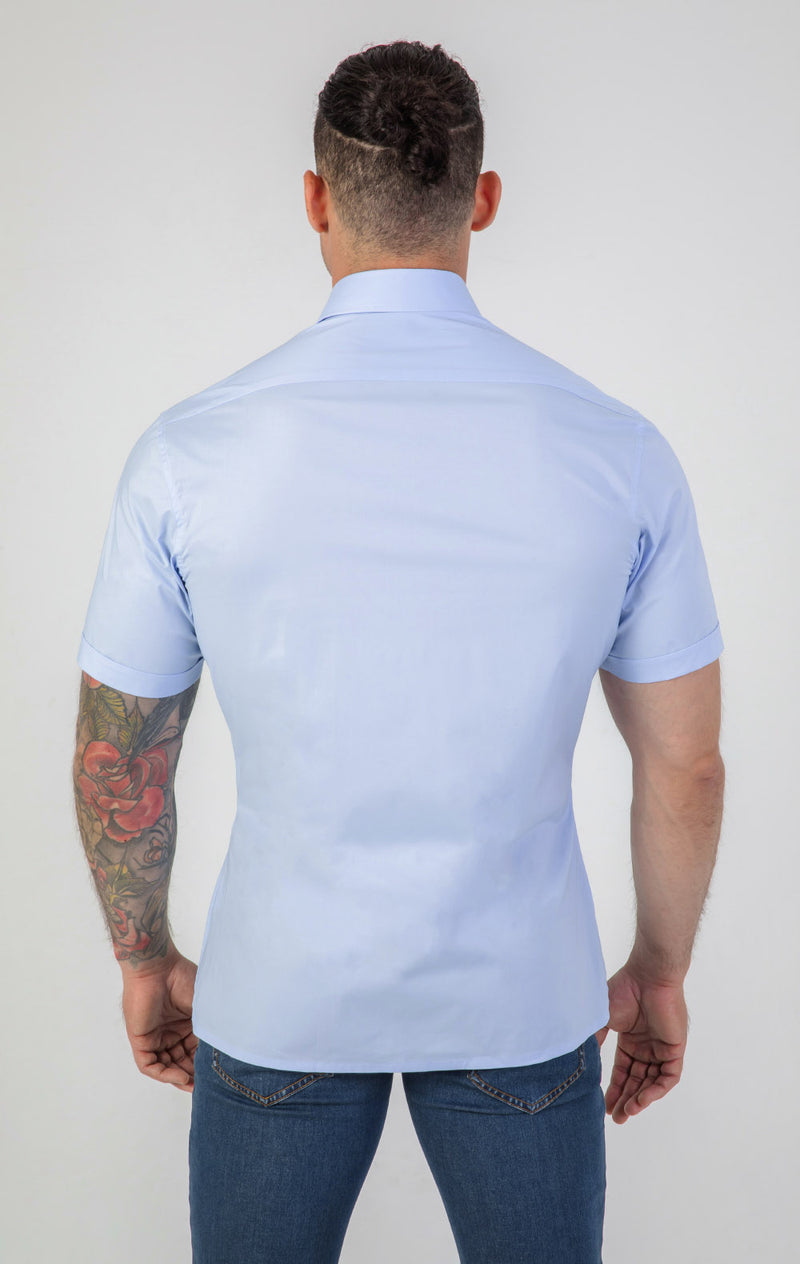 VFIT5 Short Sleeve Cotton Shirts : Light Blue