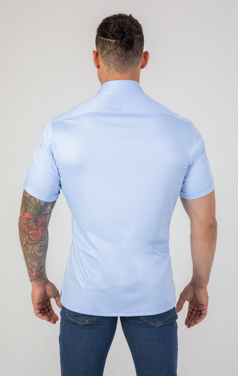 VFIT5 Short Sleeve Bamboo Shirts : Sky Blue