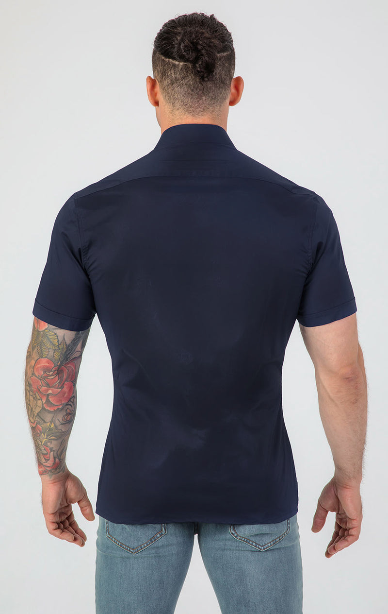 VFIT5 Short Sleeve Cotton Shirts : Navy