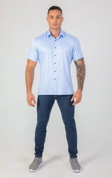 VFIT5 Short Sleeve Bamboo Shirts : Sky Blue