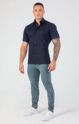 VFIT5 Short Sleeve Cotton Shirts : Navy