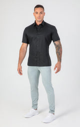 VFIT5 Short Sleeve Cotton Shirts : Black