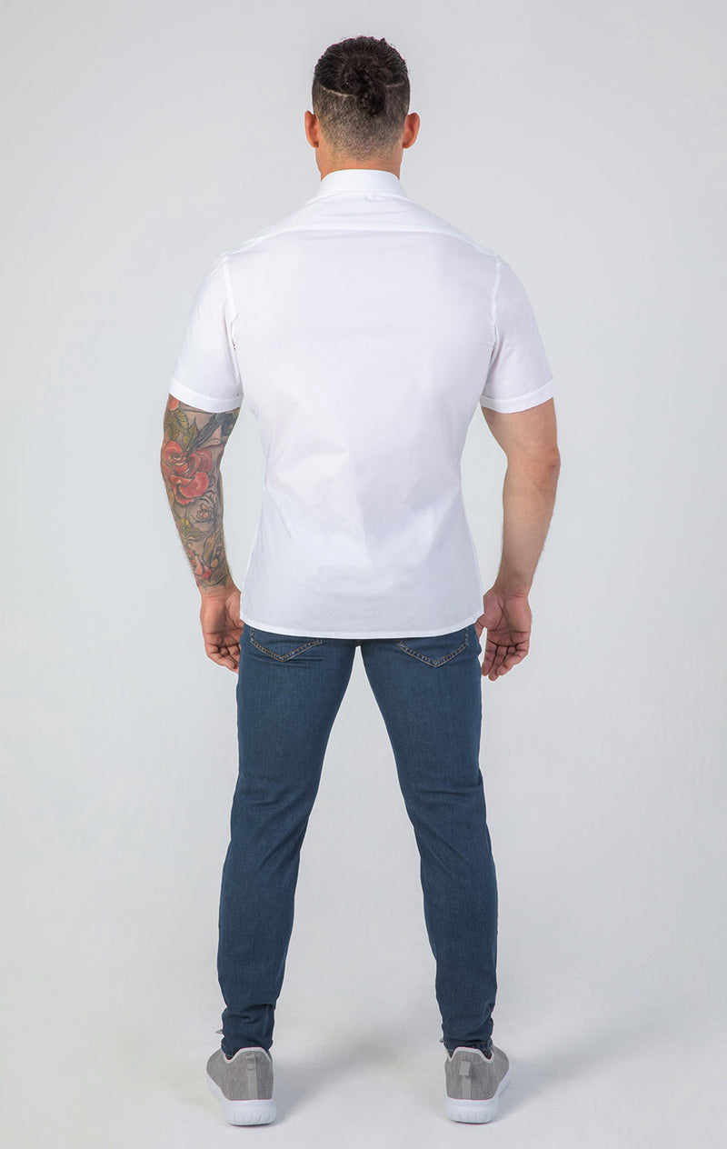 VFIT5 Short Sleeve Cotton Shirts : White