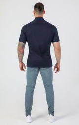 VFIT5 Short Sleeve Cotton Shirts : Navy