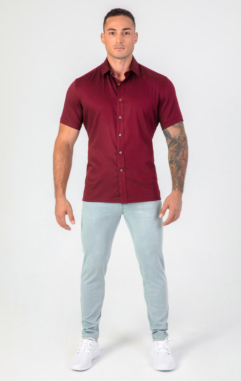 VFIT5 Short Sleeve Bamboo Shirts : Red