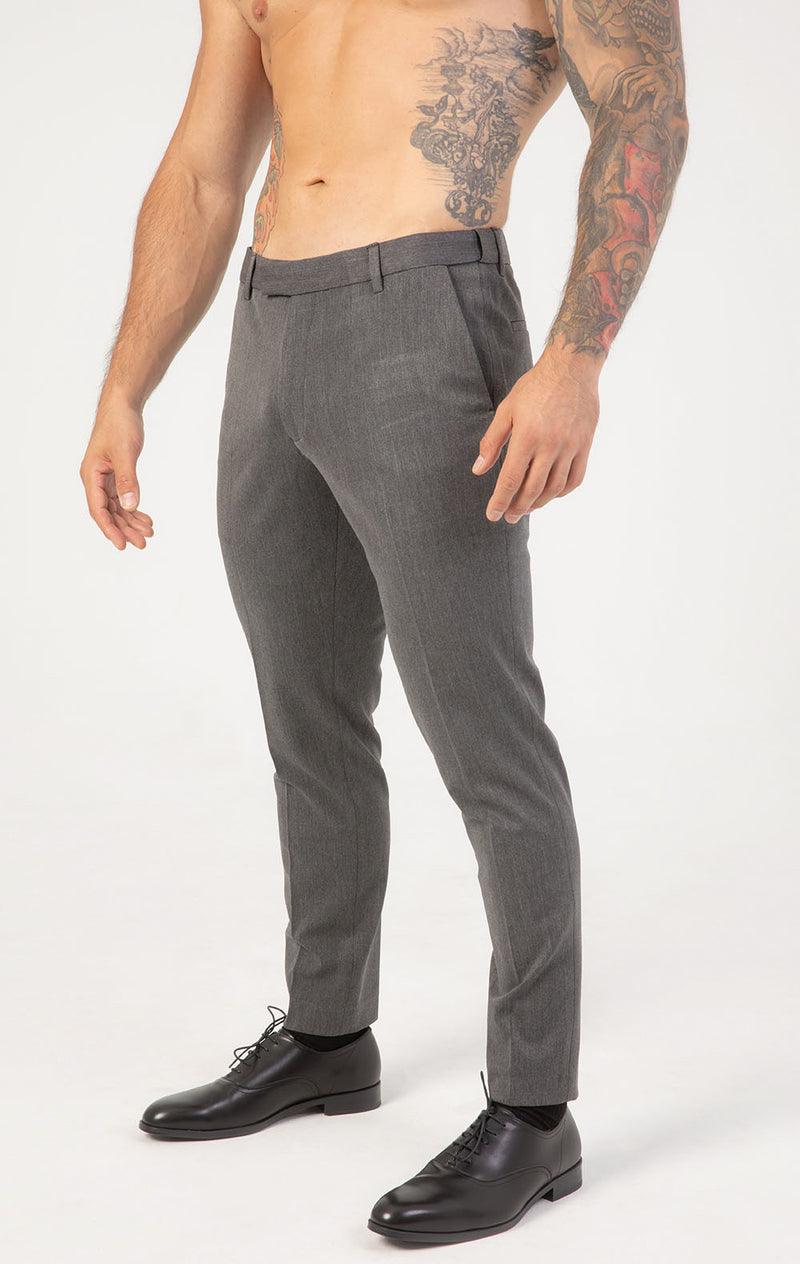 Contour Fit Pants : Gray Checkered