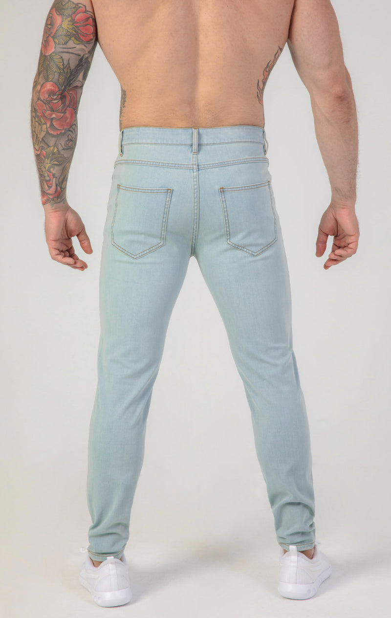 Contour Fit Jeans : Sky Blue