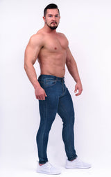 Contour Fit Jeans : Mid Blue